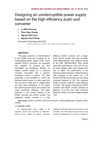 designing an uninterruptible power supply based on the high