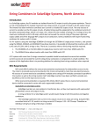String Combiners in SolarEdge Systems, North America
