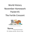 World History November Homework Packet #1 The Fertile Crescent