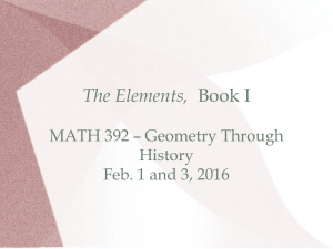 Slides on Elements, Book I
