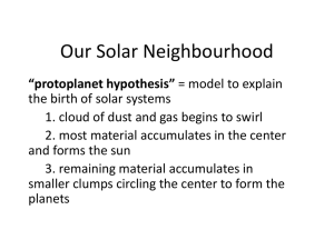 Our Solar Neighbourhood