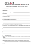 Self-study application cover sheet