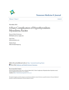 A Rare Complication of Hypothyroidism: Myxedema Ascites