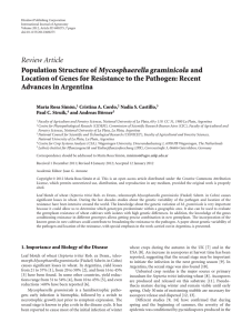 Review Article Population Structure of Mycosphaerella graminicola