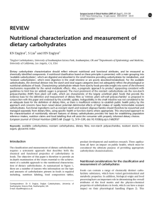 Nutritional characterization and measurement of