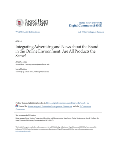 Integrating Advertising and News about the Brand in the Online
