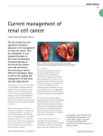 Current management of renal cell cancer