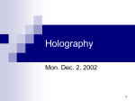 Lecture 35: Holography.