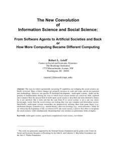 The New Coevolution of Information Science and Social Science: