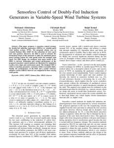 Sensorless Control of Doubly-Fed Induction Generators in Variable