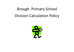 Brough Primary School Division Calculation Policy DIVISION STEPS