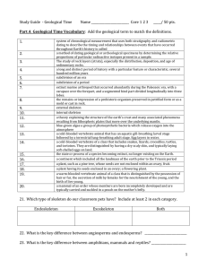 Study Guide Geo Time Test