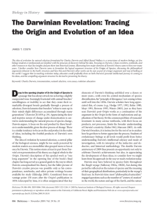 The Darwinian Revelation: Tracing the Origin and Evolution of an Idea