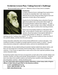 Evolution Lesson Plan: Taking Darwin`s Challenge