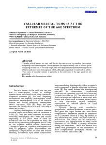 vascular orbital tumors at the extremes of the age spectrum