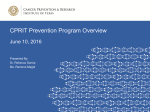 Evidence-Based Cancer Prevention Services