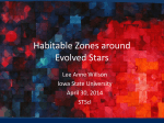 Habitable Zones around Evolved Stars