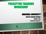 Preceptor Workshop - Marshall University