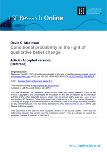Conditional probability in the light of qualitative belief change