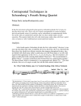Contrapuntal Techniques in Schoenberg`s Fourth String