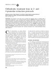 Orthodontic treatment time in 2- and 4-premolar