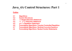Java_4A Control Structures: Part 1