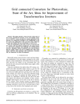 Grid connected Converters for Photovoltaic, State of the