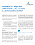 Rapid Molecular Diagnostics: Supporting CDC`s Four Core Actions