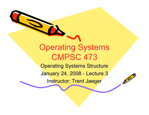 Operating Systems CMPSC 473