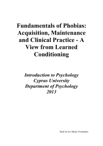 Fundamentals of Phobias