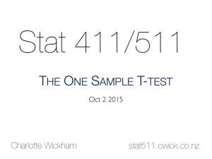 the one sample t-test