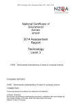NCEA Technology Level 3 Assessment Report, 2014 – page of 22