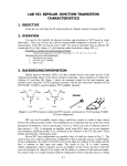 Lab 7 Manual: Bipolar Junction Transistor Characteristics