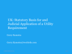 UK Statutory Basis for and Judicial Application of a Utility