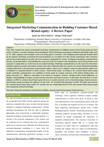 Integrated Marketing Communication in Building