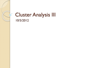 Cluster Analysis III