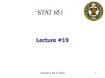 Lecture 18 Review: Linear Regression and Correlation