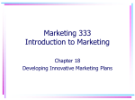 Chapter 18 Developing Innovative Marketing Plans