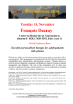 Conférence GIRC Tuesday 18. Novembre François Ducray Centre