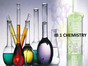 IB 1 CHEMISTRY