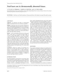 Fetal heart rate in chromosomally abnormal fetuses