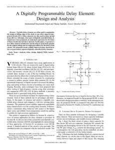 A digitally programmable delay element: design and analysis