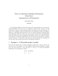 Maximum Likelihood Notes