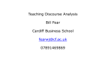 Delivering teaching of discourse analysis as part of an OB course