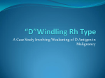 “D”ecreasing Rh Type