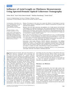 Influence of Axial Length on Thickness Measurements Using