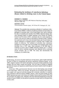 Estimating the incidence of waterborne infectious disease related to