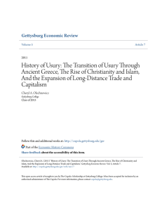 History of Usury: The Transition of Usury Through Ancient Greece