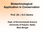 Biotechnological application in Conservation