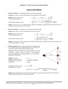 Chapter 9: Gravity and Circular Motion